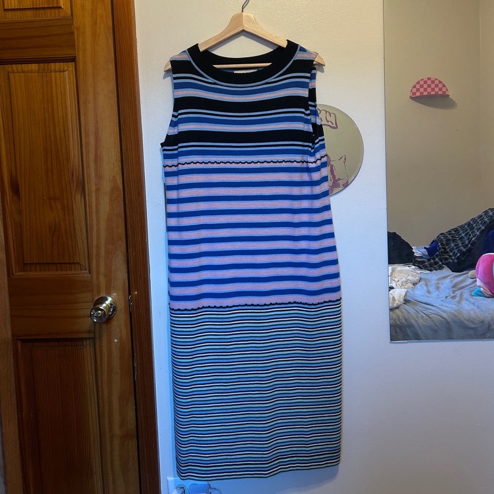 Marni Uniqlo Multicolor Striped Knit Dress